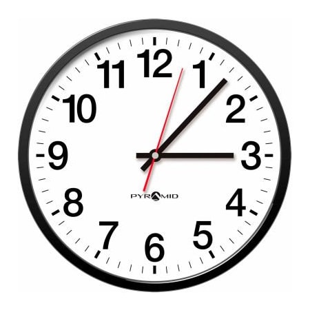 Pyramid Technologies Pyramid 14in Analog Wall Clock with Black Narrow Bezel Frame Q-12210